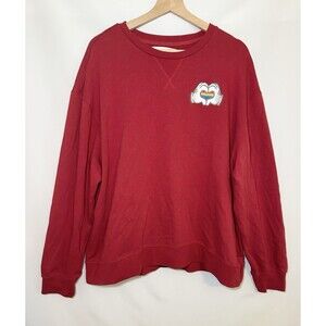 Disney Rainbow Mickey Mouse Hands Heart PRIDE‎ Red Pullover Sweater 2XL